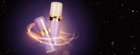 Runde Form Acryl Luxus Kosmetik- und Hautpflegeverpackung - Lavendelmond Serie - Kosmetikverpackungskollektion - Lavender Moon